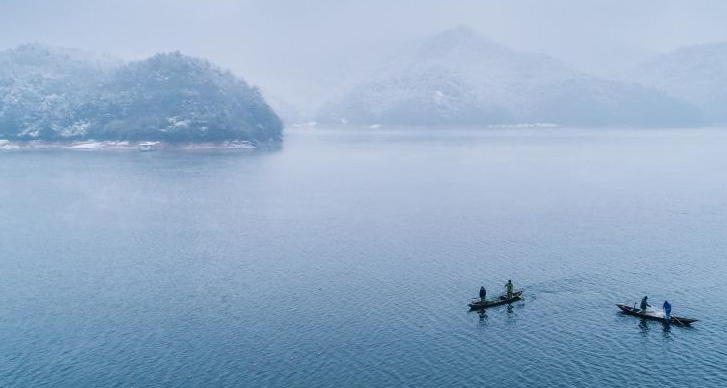 浙江浦江雪后银装素裹