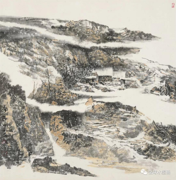 李砥山水画作品欣赏