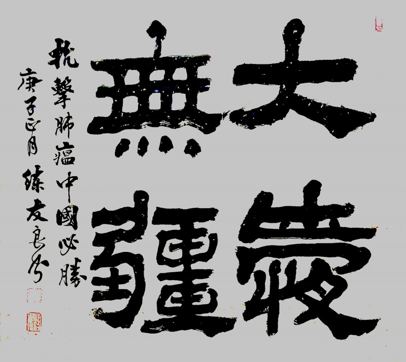 练友良书法作品——众志成城 抗击肺炎主题网络书画摄影展优秀作品