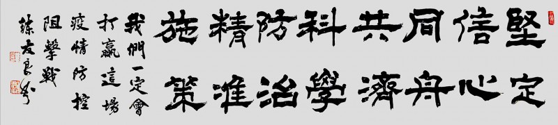 练友良书法作品——众志成城 抗击肺炎主题网络书画摄影展优秀作品