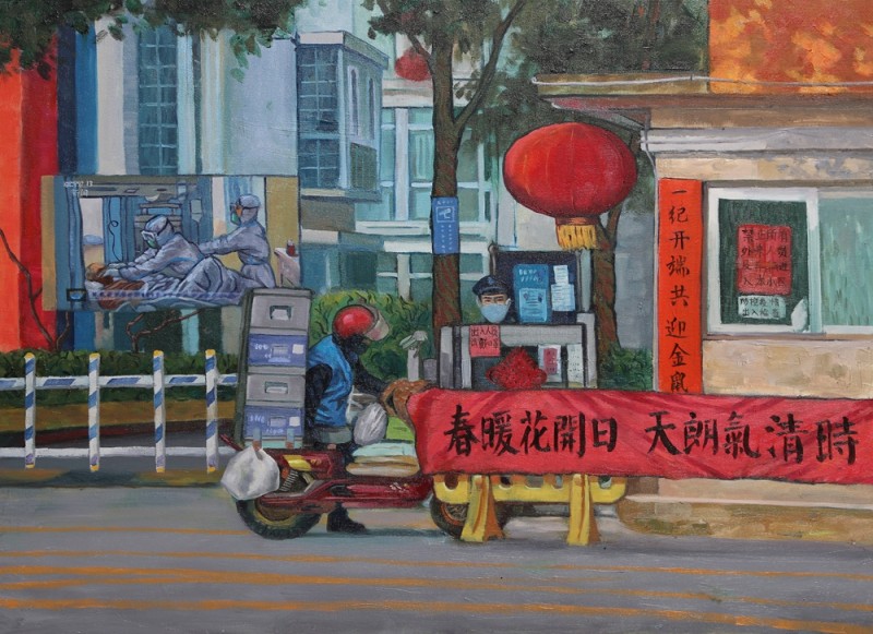 王永利油画作品——众志成城 抗击肺炎主题网络书画摄影展优秀作品