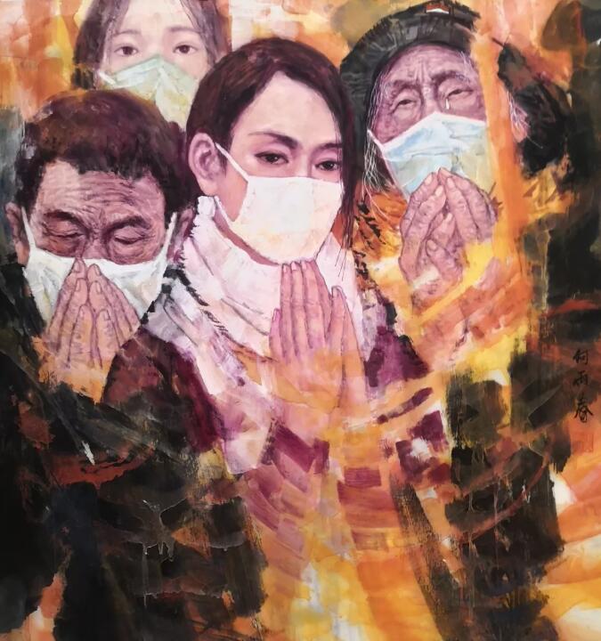 当祖国需要我们的时刻——著名画家何雨春先生抗击疫情系列美术作品欣赏