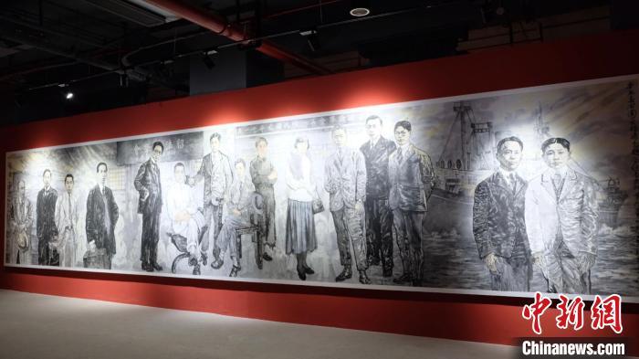 巨幅国画长卷《求索》等亮相上海毛麻仓库