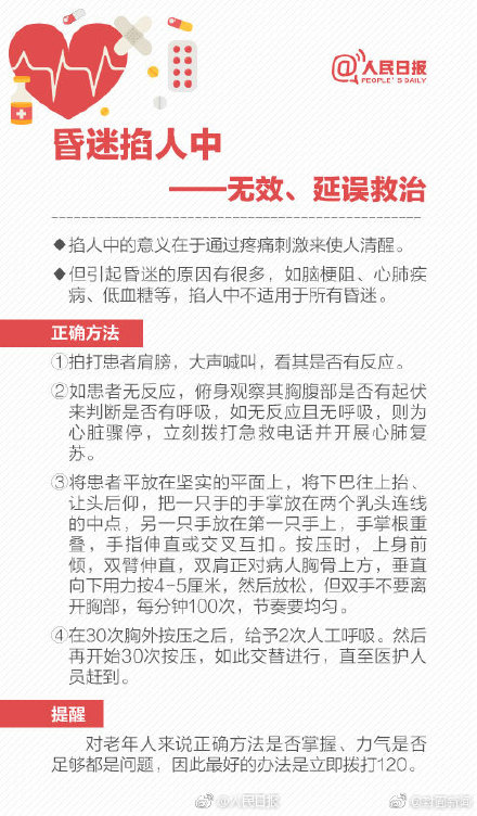 转存！正确急救技能 别被急救土方法坑了