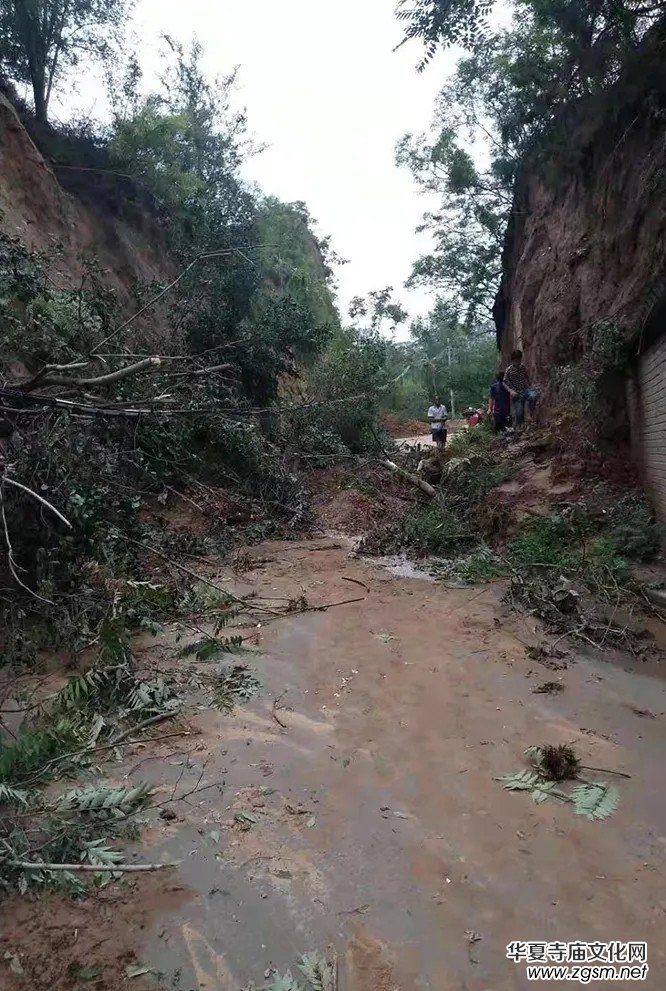 暴雨下的荥阳洞林寺受灾实况，千年古刹灾后修建迫在眉睫