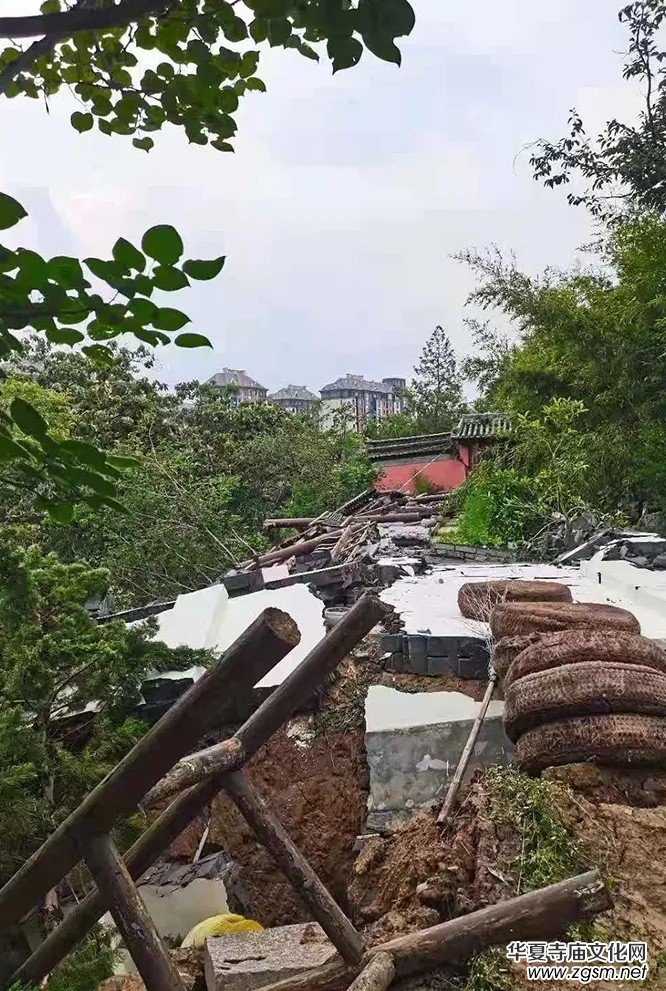 暴雨下的荥阳洞林寺受灾实况，千年古刹灾后修建迫在眉睫