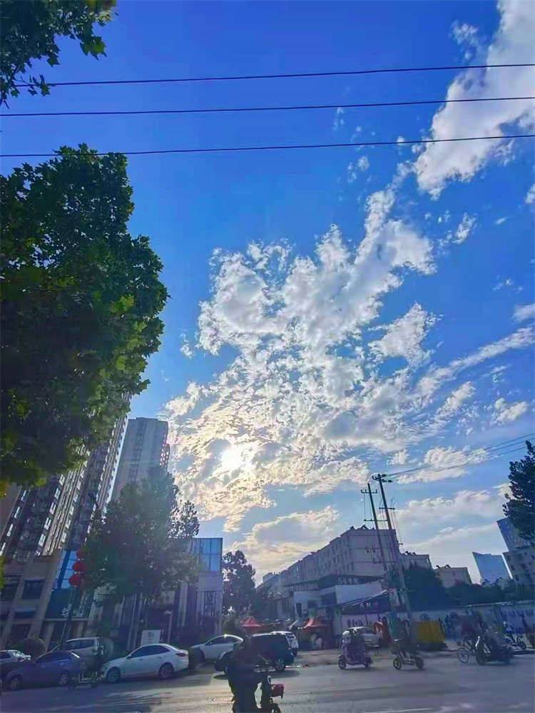 白云悠闲无心事,依偎蓝天风自清