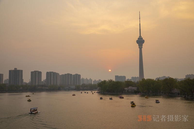 张建华摄影——花开玉渊潭 游人如织来