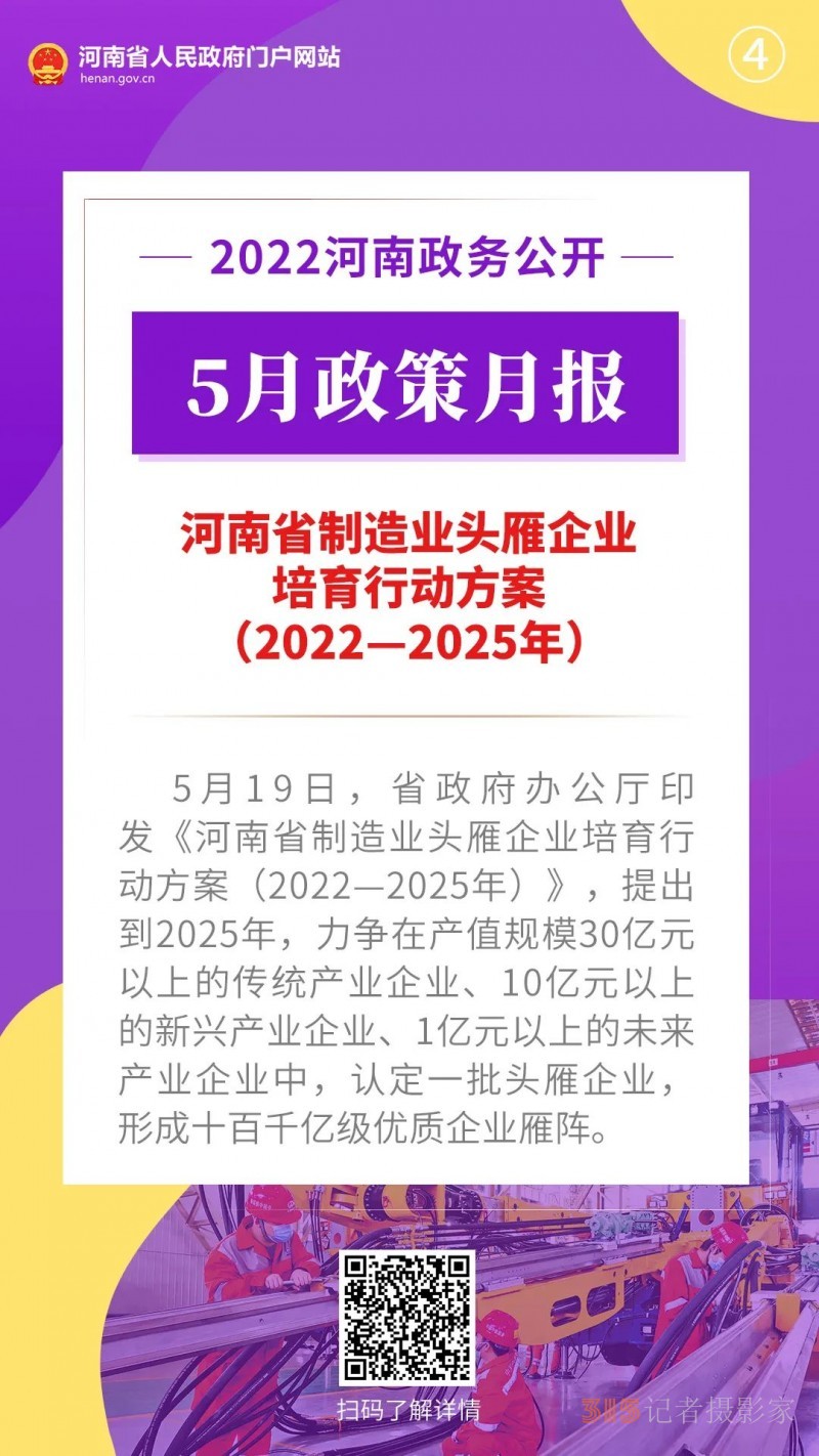 2022年5月，河南省政府出台了这些重要政策