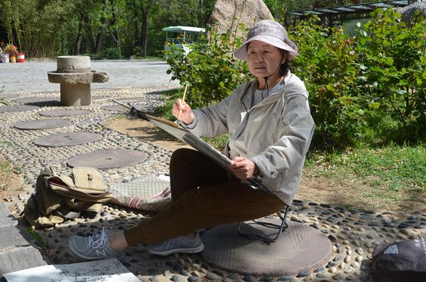 驻马店冠一堂邀约国内各地书画家嵖岈山写生