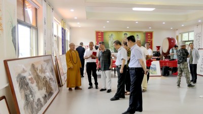 淄博竹林寺举行迎七一佛陀山竹林书画雅集