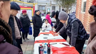 蚌埠市清秋书院联合禹会区大庆街道华光社区开展“迎新春 送祝福”主题活动