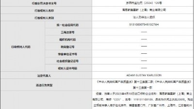 COS上衣违反《产品质量法》被罚2.67万元