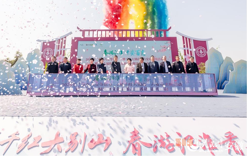 六安市第十七届桃花季文化旅游主题活启动现场。人民网记者 周坤摄