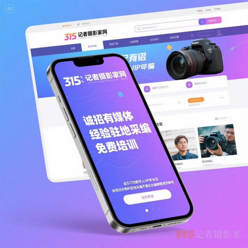 315记者摄影家网诚招地市媒体采编，免费培训，可开通后台