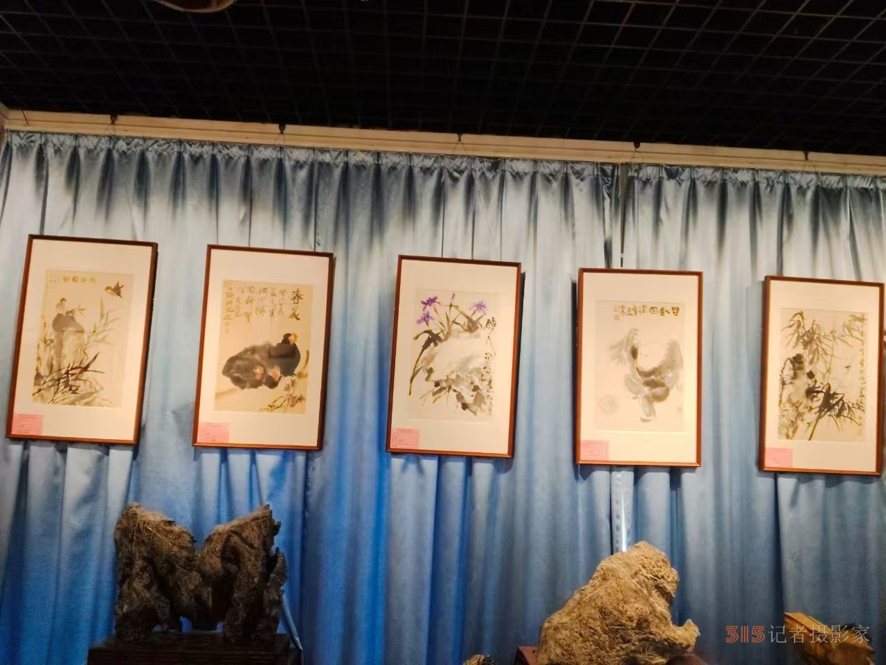 彩墨寄情 艺脉传承 马军李靖师生作品展在淮北举行