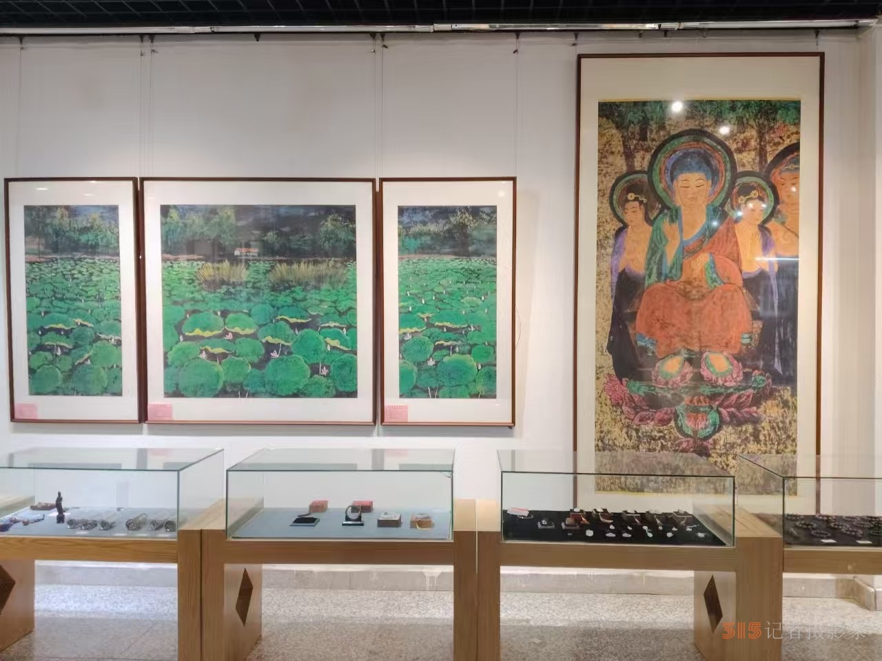 彩墨寄情 艺脉传承 马军李靖师生作品展在淮北举行