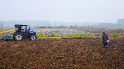 抢抓晴好天 播种小麦忙