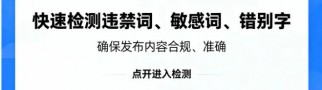  检测违禁词、敏感词、错别字