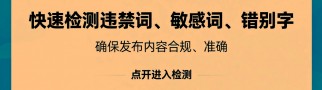  检测违禁词、敏感词、错别字