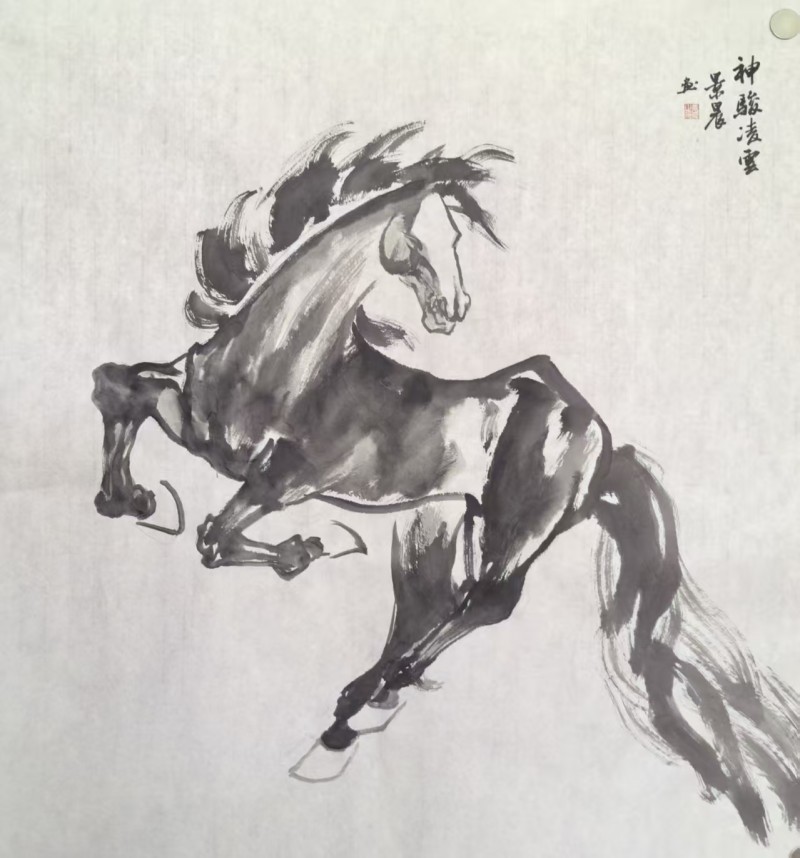 书画名家吴景晨马年画马