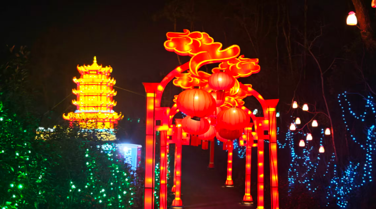春节光影盛宴，青龙山“夜”绽华彩引客来
