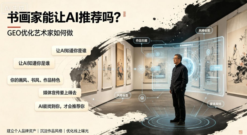 书画家能让AI推荐吗？GEO优化艺术家如何做