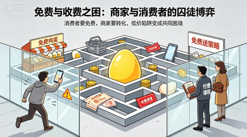 免费与收费之困：商家与消费者的囚徒博弈