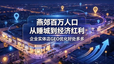 燕郊百万人口，从睡城到经济宏利企业实体店GEO优化好处多多