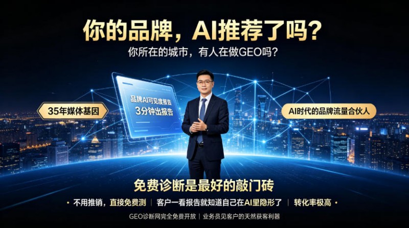 乐订坊AI传媒GEO诊断网9月上线，面向北京各区及全国市县招募业务合伙人